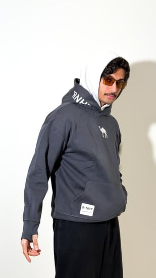 هودي دبل كاب Navy  Double Cap Hoodie