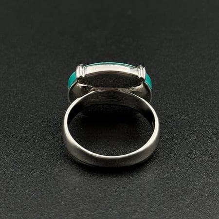 فيروز | خاتم ملكي شنكار فضه عيار 925 - فيروزي