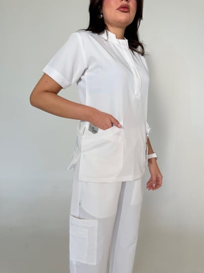 سكراب نسائي ابيض - white  women's scrub