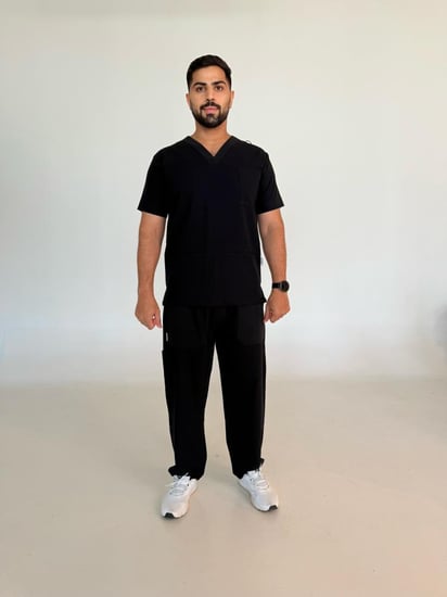 سكراب رجالي أسود - Black men's scrub