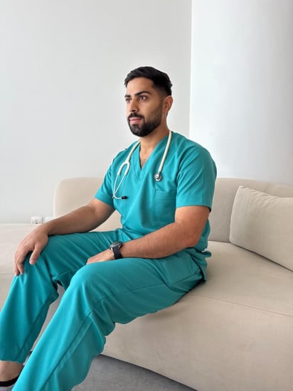 سكراب رجالي تركوازي - Turquoise men's scrubs