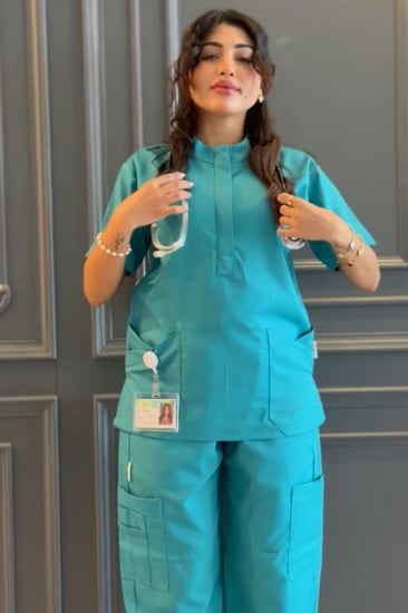 سكراب نسائي تركوازي - Turquoise women's scrub