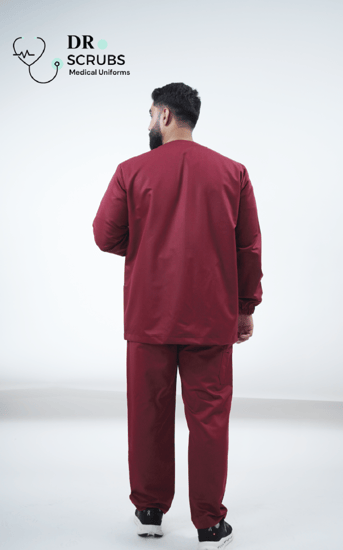 جاكيت رجالي عنابي - Men's burgundy jacket
