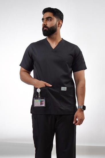 سكراب رجالي أسود - Black men's scrub