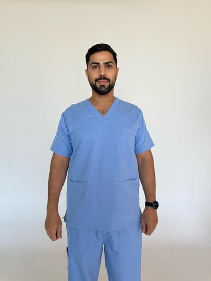 سكراب رجالي  سماوي - Sky blue men's scrub