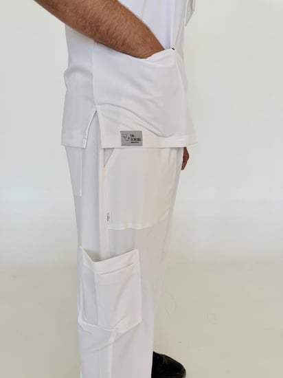 سكراب رجالي  أبيض -white men's scrub