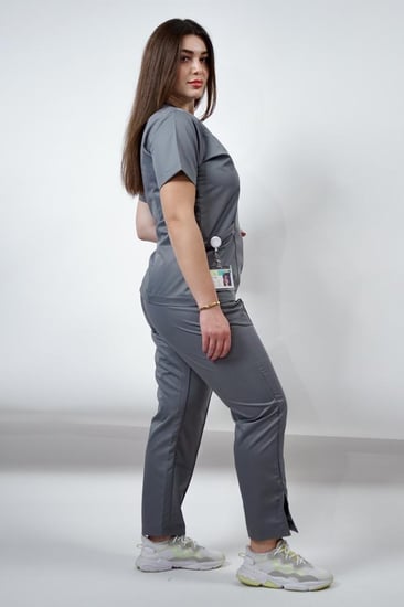 سكراب نسائي رمادي - Grey women's scrub