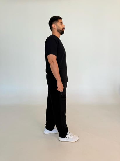 سكراب رجالي أسود - Black men's scrub