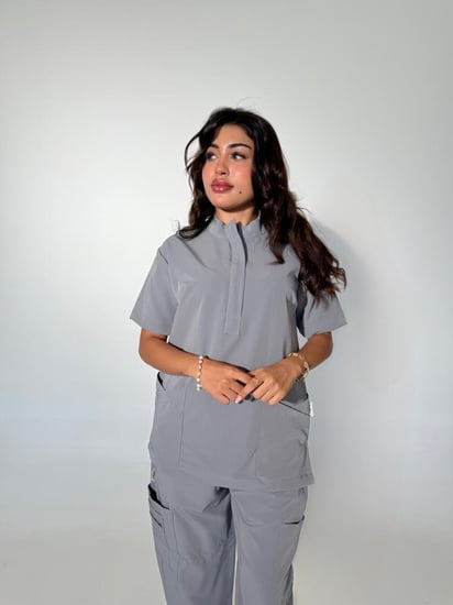 سكراب نسائي رمادي - Grey women's scrub