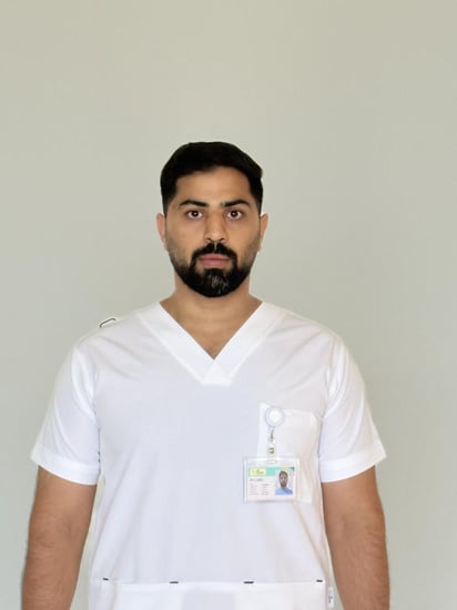 سكراب رجالي  أبيض -white men's scrub