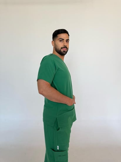 سكراب رجالي أخضر - Green men's scrub
