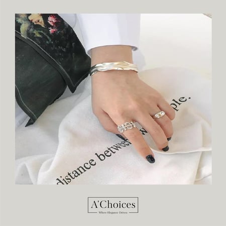 اسوارة فضة - اساور مصنوعة من الفضة عيار 925 بلونين ذهبي وفضي