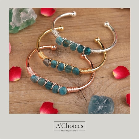 اساور مطليه ذهب - اساور ملفوفة بالأسلاك مطلية ذهب بحجر الكيانيت