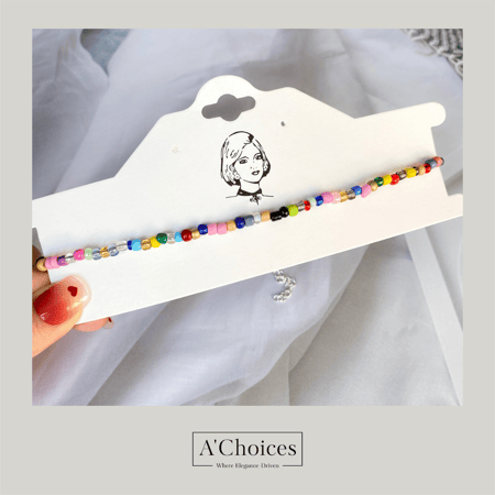 سلسال خرز ملون