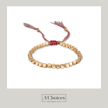 اساور مصنوعة من النحاس المطلي بالذهب بأشكال مموجة - سحب