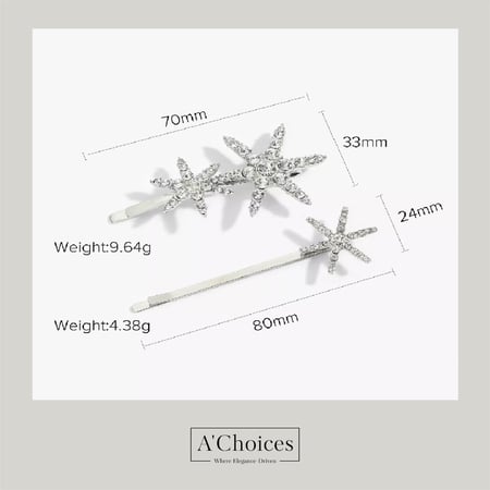 اكسسوار شعر فضي