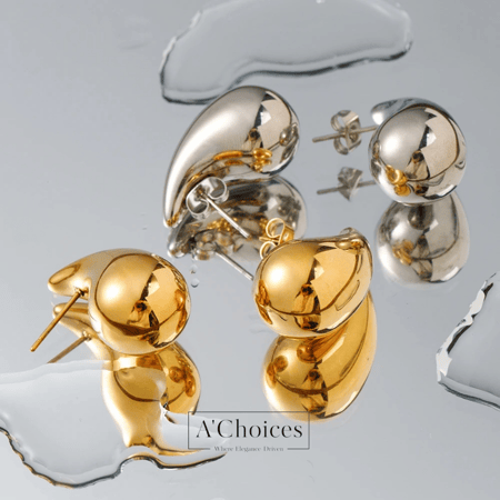 أقراط على شكل قطرة ماء