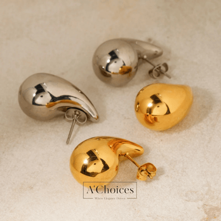 أقراط على شكل قطرة ماء