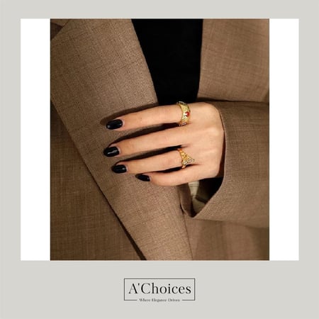 خاتم مصنوع من الفضة عيار 925 بالزيركون الملون قابل للتعديل