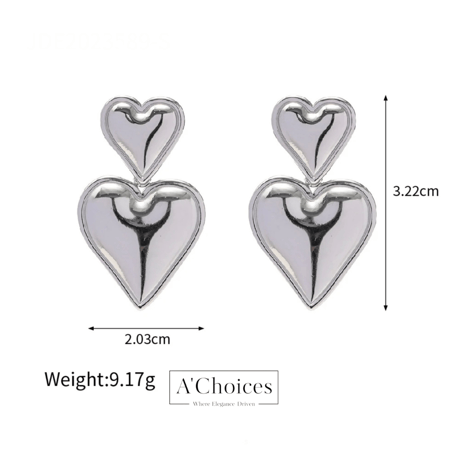 أقراط على شكل قلبين