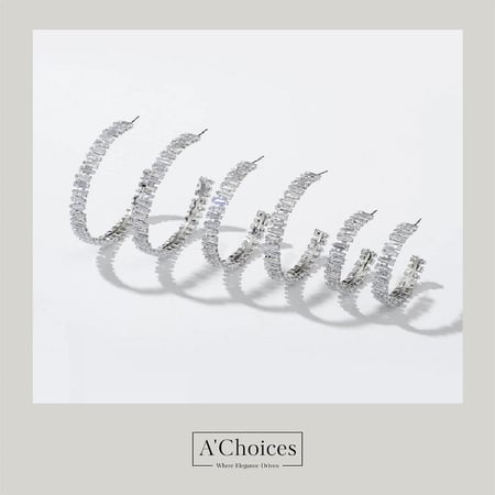 E02002 اقراط مطلية بالذهب 18 مقاس 40 مل