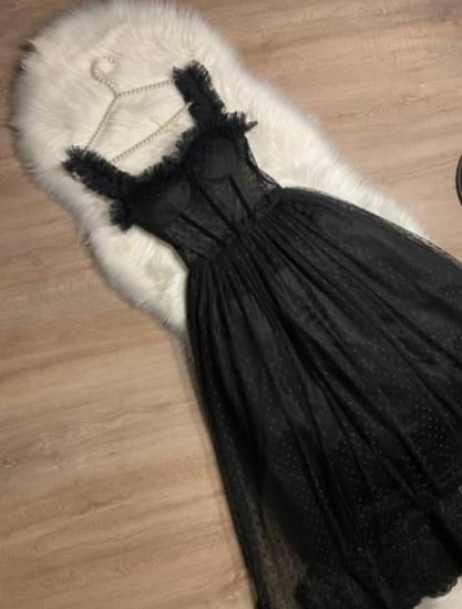 فستان سهرة  شيفون اسود