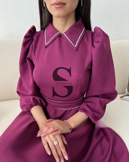 فستان سهرة ناعم كريستال