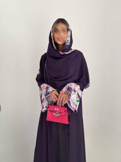 القمــاش كـريب•اكمام كريب هندي•قصـه كلوش