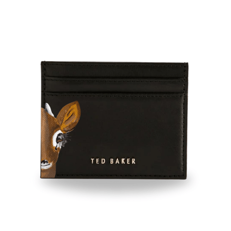 محفظة تيد بيكر أسود برسمة غزال | GAZELLE TED BAKER WALLET