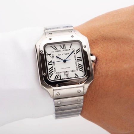 ساعة كارتير سانتوس ستيل