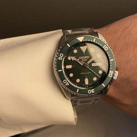 ساعة سيكو diver اوتوماتيك - حجم 42.5 اللون اخضر