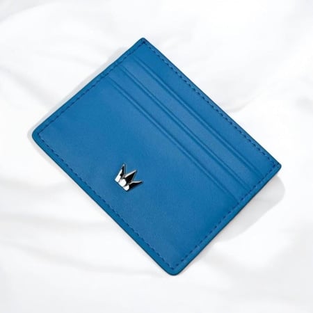 محفظة رجالية جلد - الازرق