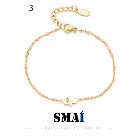 سوارة الكف بقطع الخرز الصغيرة