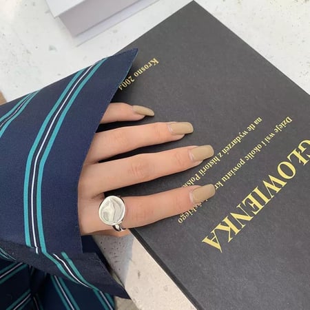 خاتم نسائي فضي ET123