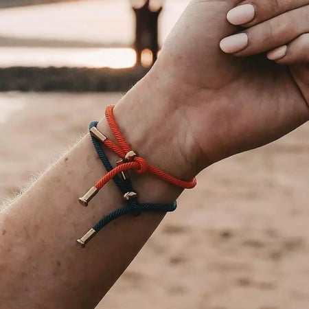 أسورة رجالي ونسائي بحبل قابلة للتعديل