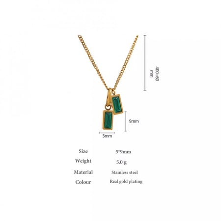 قلادة نسائية من التيتانيوم الصلب والزركون