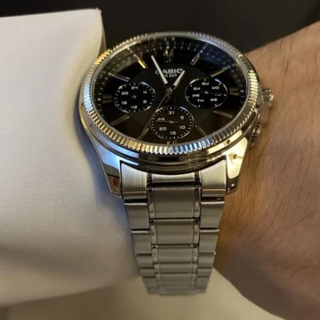 ساعة كاسيو - كرونو أسود