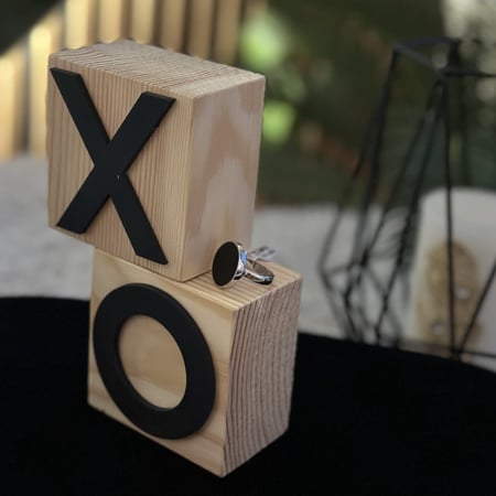 خاتم ملكي فضه عيار 925 - اسود