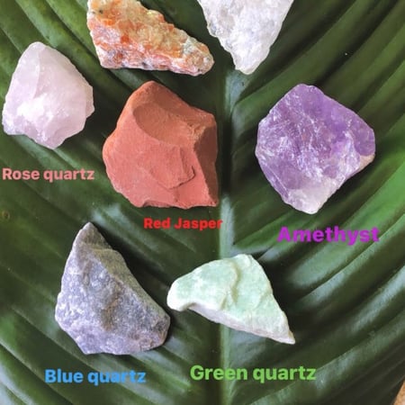 كولكشن الشاكرات السبع - 7 احجار كريمة خام