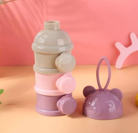 حافظة مسحوق الحليب / مقسم حليب الاطفال ( قطعه واحده ثلاث طبقات )