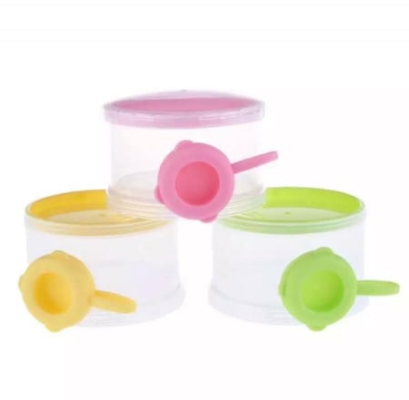 حافظة مسحوق الحليب / مقسم حليب الاطفال ( قطعه واحده ثلاث طبقات )