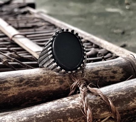 خاتم الحجر الاسود الرجالي