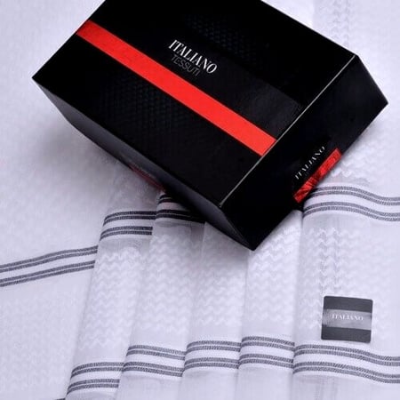 غترة تيسوتي ايطاليانو أبيض ITALIANO TESSUTI موديل ST1R1