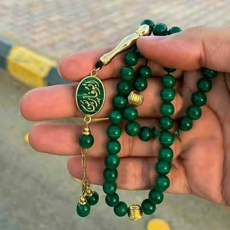 سبح ملكي رجالي بالاسم فضة - احجار كريمة - متجر ناستيا