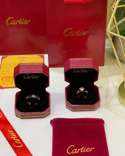 دبل ماركة كارتير خطوبة زواج مع الملحقات الاصلي