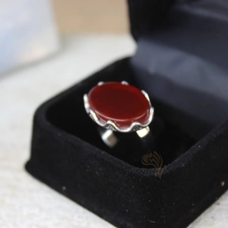 خاتم رجالي فضه - مع تصميم VIP -علبه فخمه