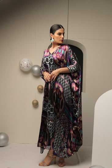 جلابية شيفون مشجرة من PEERLESS - 21466