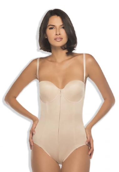 مشد كلوت جسم كامل مع حماله صدر بدون ظهر من Annette - 11164BKW