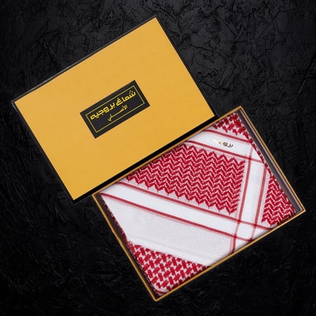 شماغ بروجيه شبابي دم الغزال خطوط حمراء