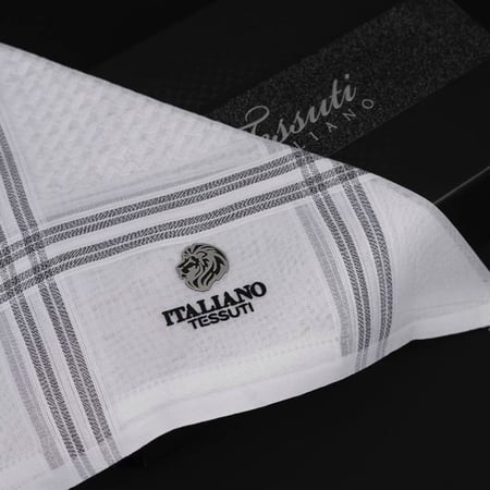 شماغ تيسوتي أبيض رمادي ST1W2